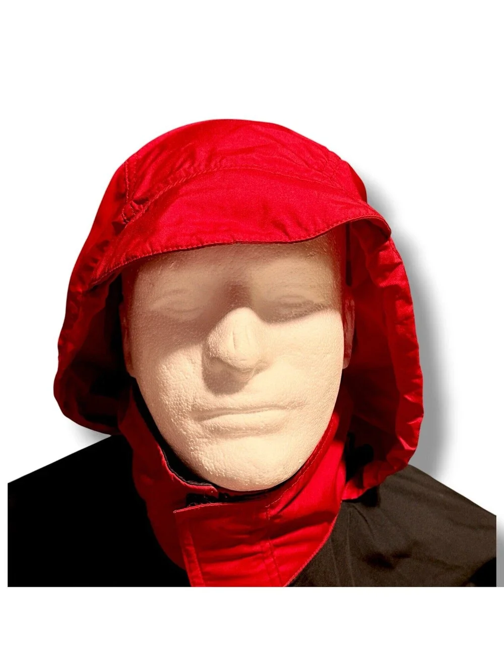 Vintage 90s The North Face Anorak Pullover Jacket Men’s M Red Black Hooded